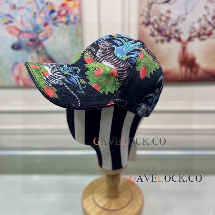 Gucccl Tiger Peaked Cap Graffiti hat